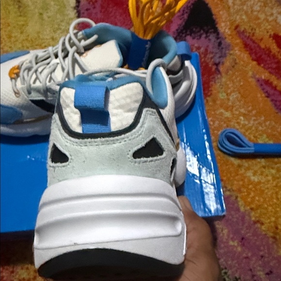 Adidas Blue and White Athletic Shoes with Black Accents main image 6